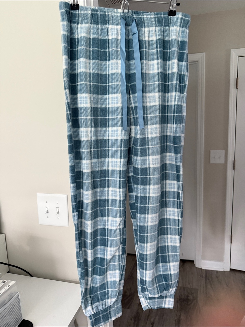 Blue Plaid Pajama Pants - Soft Cotton Sleepwear